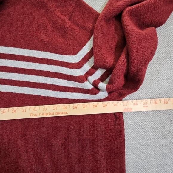 Izod Sweater Men's 4X Big & Tall Red & Grey 1/4 Zip Long Sleeve NWT Quiet Luxury - Picture 12 of 16